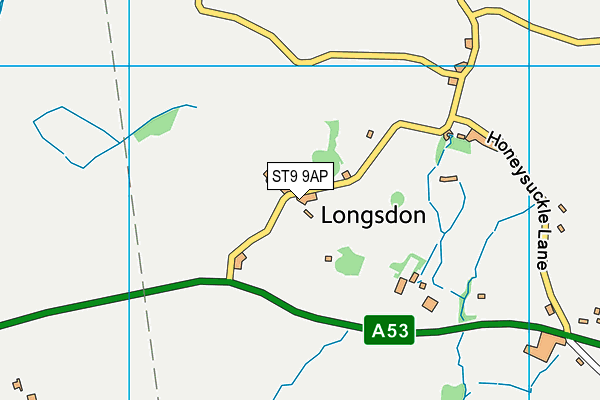 ST9 9AP map - OS VectorMap District (Ordnance Survey)