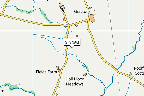 ST9 9AQ map - OS VectorMap District (Ordnance Survey)