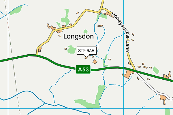 ST9 9AR map - OS VectorMap District (Ordnance Survey)