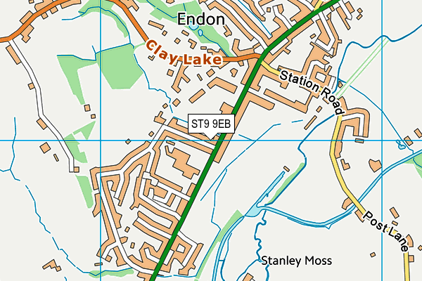 St Luke's CofE Academy Endon map (ST9 9EB) - OS VectorMap District (Ordnance Survey)