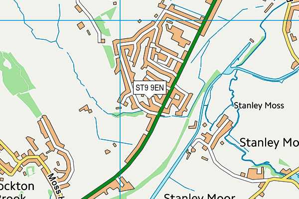 ST9 9EN map - OS VectorMap District (Ordnance Survey)