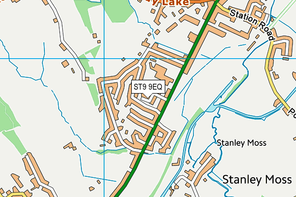 ST9 9EQ map - OS VectorMap District (Ordnance Survey)