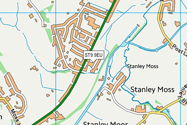 ST9 9EU map - OS VectorMap District (Ordnance Survey)