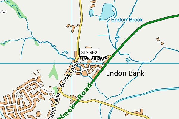 ST9 9EX map - OS VectorMap District (Ordnance Survey)