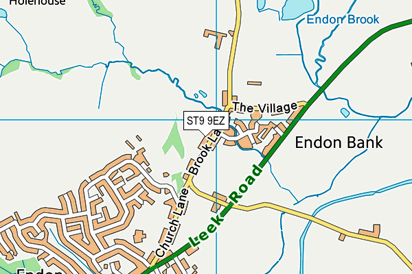 ST9 9EZ map - OS VectorMap District (Ordnance Survey)