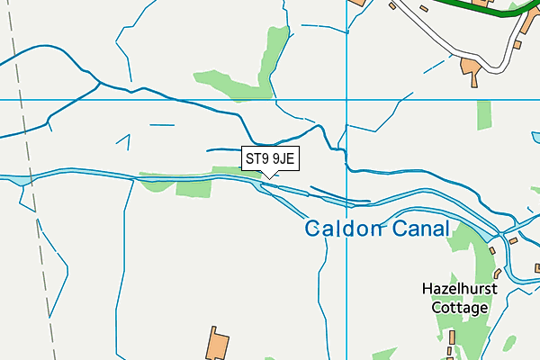 ST9 9JE map - OS VectorMap District (Ordnance Survey)