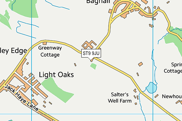 ST9 9JU map - OS VectorMap District (Ordnance Survey)