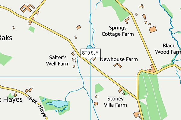 ST9 9JY map - OS VectorMap District (Ordnance Survey)