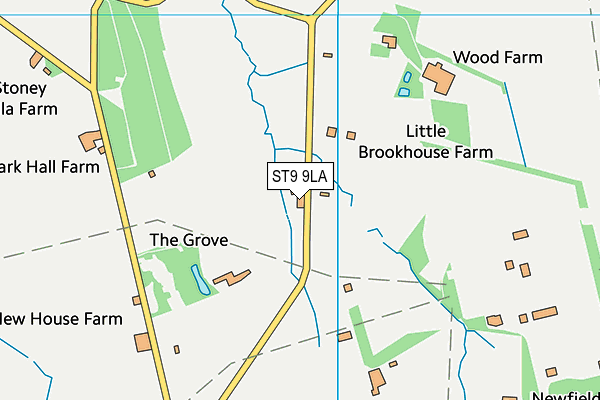 ST9 9LA map - OS VectorMap District (Ordnance Survey)