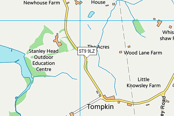 ST9 9LZ map - OS VectorMap District (Ordnance Survey)