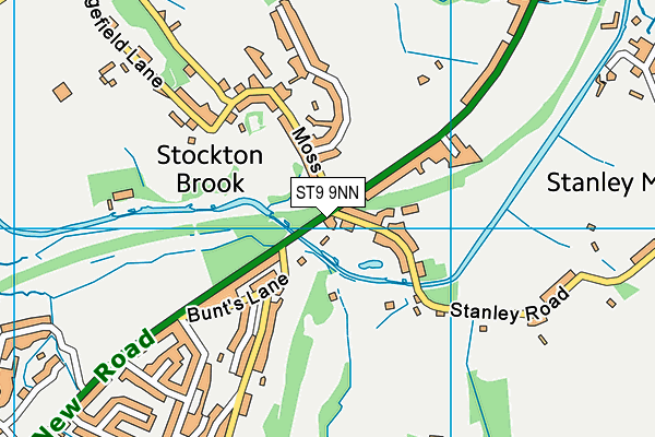 ST9 9NN map - OS VectorMap District (Ordnance Survey)