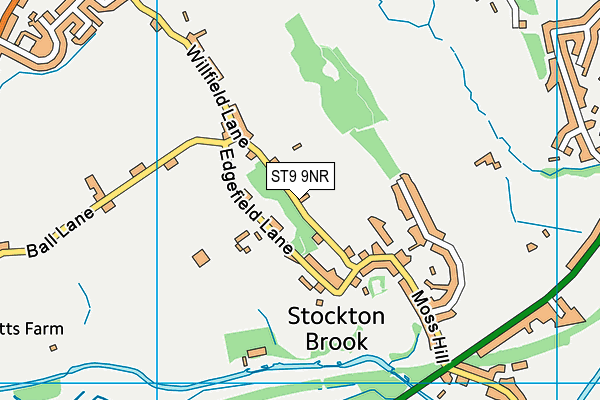 ST9 9NR map - OS VectorMap District (Ordnance Survey)