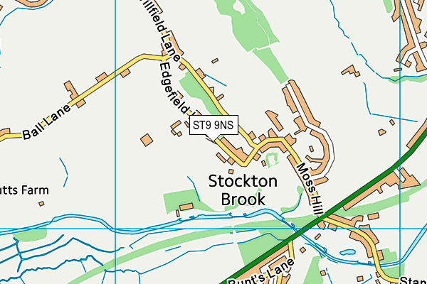 ST9 9NS map - OS VectorMap District (Ordnance Survey)