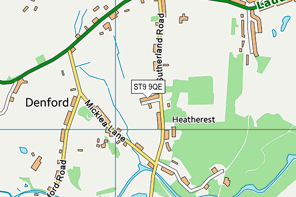 ST9 9QE map - OS VectorMap District (Ordnance Survey)