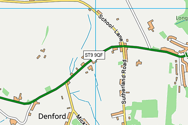 ST9 9QF map - OS VectorMap District (Ordnance Survey)