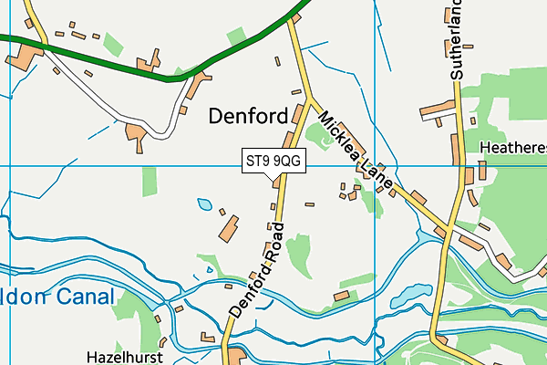 ST9 9QG map - OS VectorMap District (Ordnance Survey)