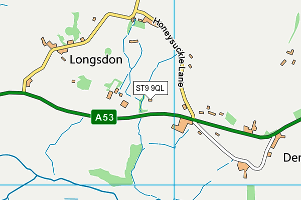 ST9 9QL map - OS VectorMap District (Ordnance Survey)