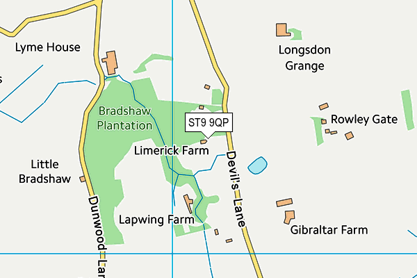 ST9 9QP map - OS VectorMap District (Ordnance Survey)
