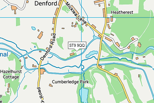 ST9 9QQ map - OS VectorMap District (Ordnance Survey)