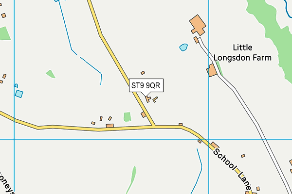 ST9 9QR map - OS VectorMap District (Ordnance Survey)