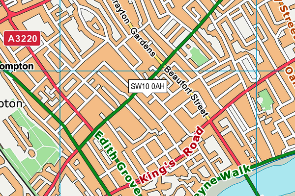 SW10 0AH map - OS VectorMap District (Ordnance Survey)