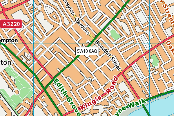 SW10 0AQ map - OS VectorMap District (Ordnance Survey)