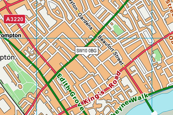 SW10 0BG map - OS VectorMap District (Ordnance Survey)