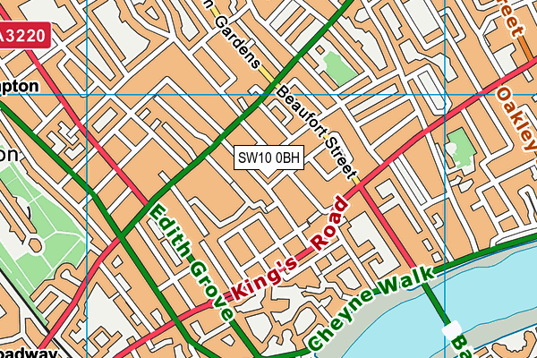 SW10 0BH map - OS VectorMap District (Ordnance Survey)