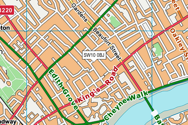 SW10 0BJ map - OS VectorMap District (Ordnance Survey)