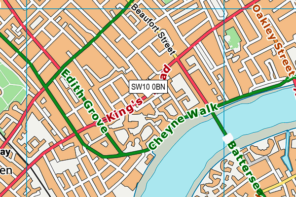 SW10 0BN map - OS VectorMap District (Ordnance Survey)