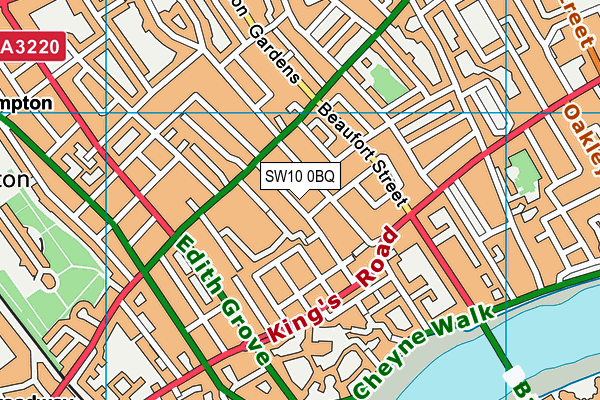 SW10 0BQ map - OS VectorMap District (Ordnance Survey)