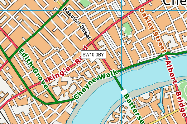 SW10 0BY map - OS VectorMap District (Ordnance Survey)