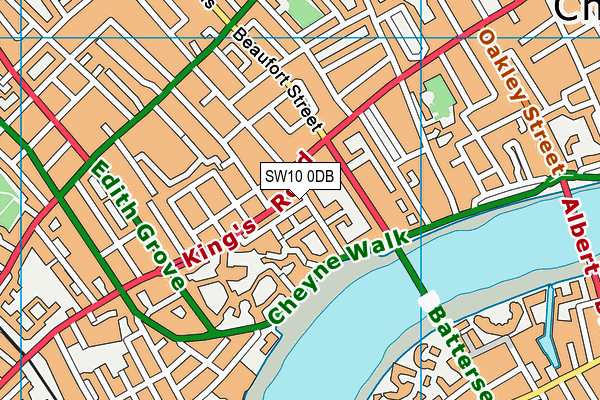 SW10 0DB map - OS VectorMap District (Ordnance Survey)