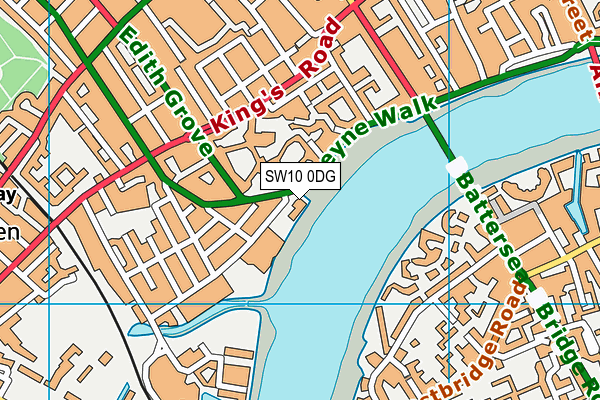 SW10 0DG map - OS VectorMap District (Ordnance Survey)