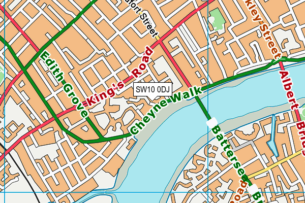 SW10 0DJ map - OS VectorMap District (Ordnance Survey)