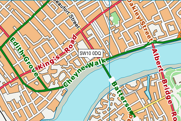 SW10 0DQ map - OS VectorMap District (Ordnance Survey)