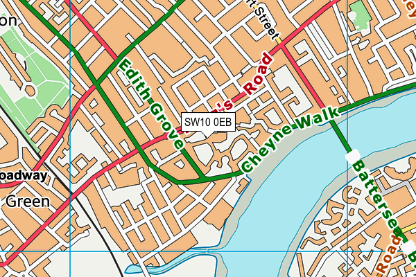 SW10 0EB map - OS VectorMap District (Ordnance Survey)