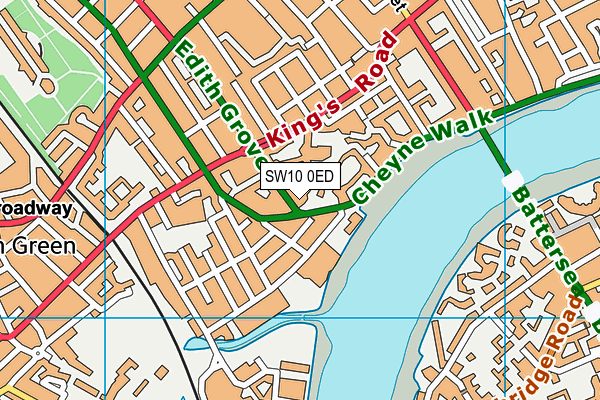 SW10 0ED map - OS VectorMap District (Ordnance Survey)