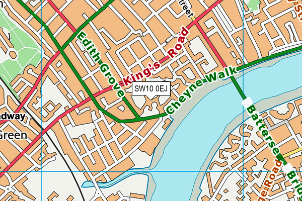 SW10 0EJ map - OS VectorMap District (Ordnance Survey)