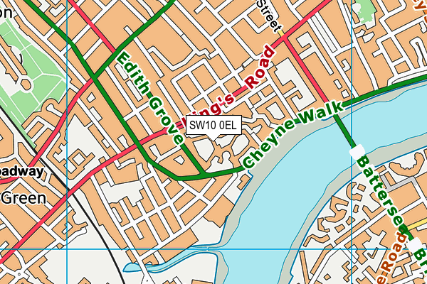 SW10 0EL map - OS VectorMap District (Ordnance Survey)