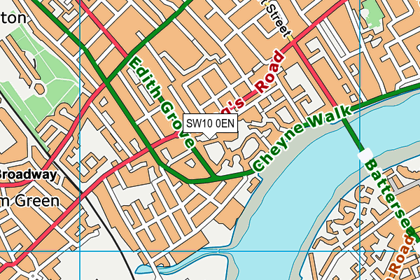 SW10 0EN map - OS VectorMap District (Ordnance Survey)