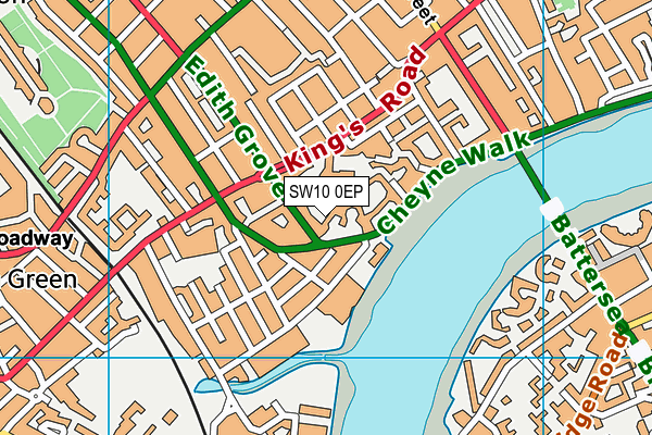 SW10 0EP map - OS VectorMap District (Ordnance Survey)