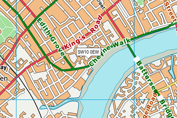 SW10 0EW map - OS VectorMap District (Ordnance Survey)