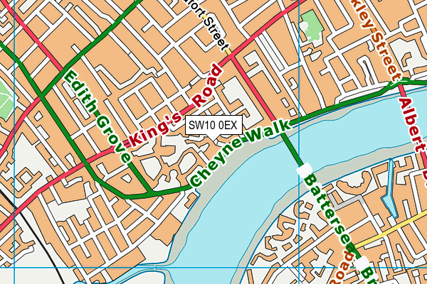 SW10 0EX map - OS VectorMap District (Ordnance Survey)