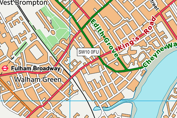 SW10 0FU map - OS VectorMap District (Ordnance Survey)