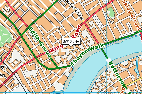 SW10 0HA map - OS VectorMap District (Ordnance Survey)