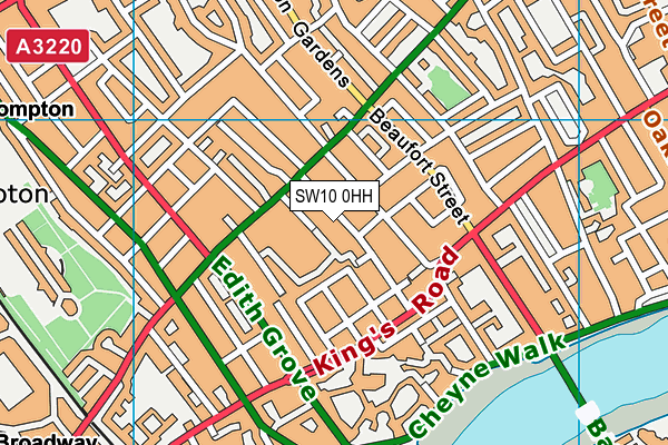 SW10 0HH map - OS VectorMap District (Ordnance Survey)