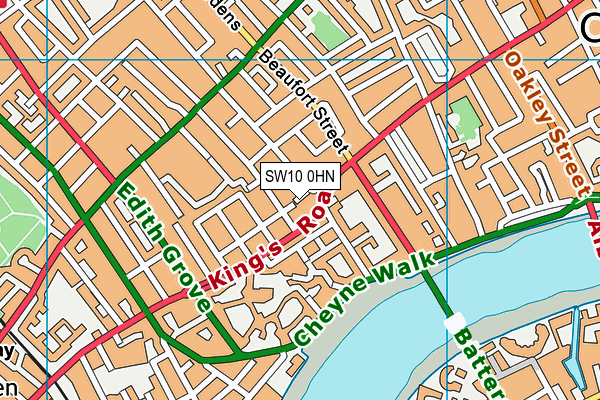 SW10 0HN map - OS VectorMap District (Ordnance Survey)