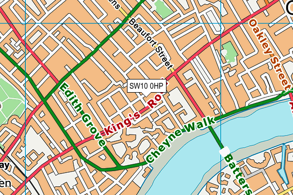 SW10 0HP map - OS VectorMap District (Ordnance Survey)