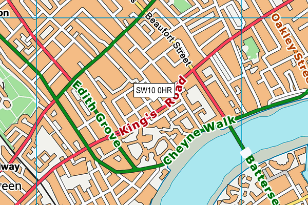 SW10 0HR map - OS VectorMap District (Ordnance Survey)